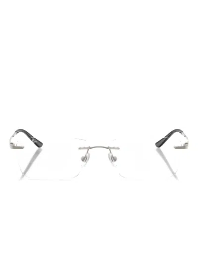 Ray Ban Rimless Glasses In Gold