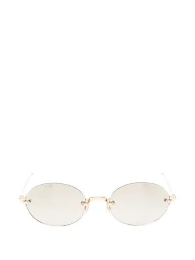 Ray Ban Rimless Oval-frame Sunglasses In Neutral