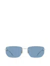 Ray Ban Rimless Rectangle-frame Sunglasses In Silver