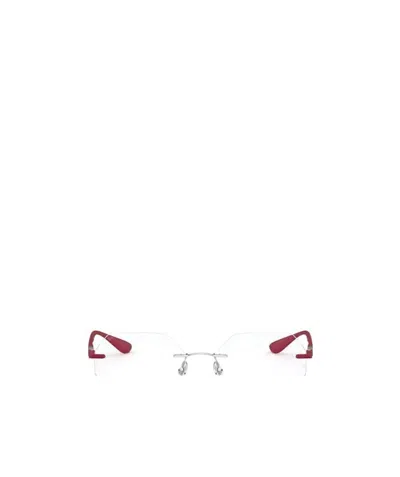 Ray Ban Rimless Transparent Glasses In White