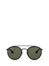 Ray Ban Round Double Bridge Polarised Sunglasses In 002/58