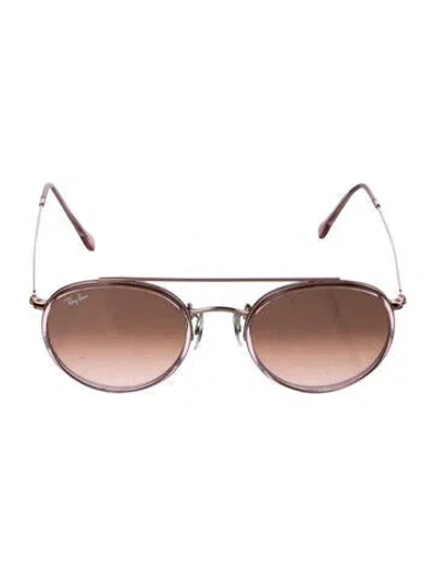 Pre-owned Ray Ban Round Double Bridge Round Sunglasses