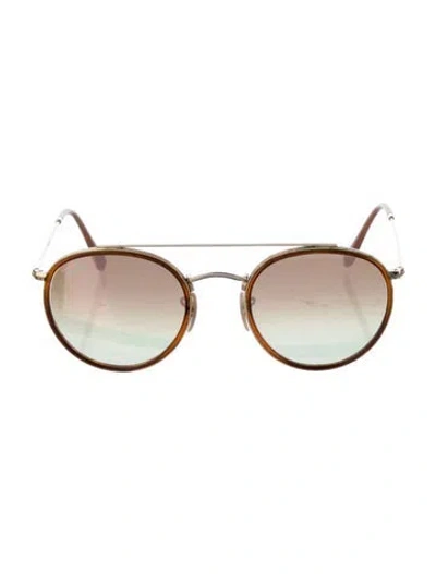 Pre-owned Ray Ban Round Double Bridge Round Sunglasses In Multi