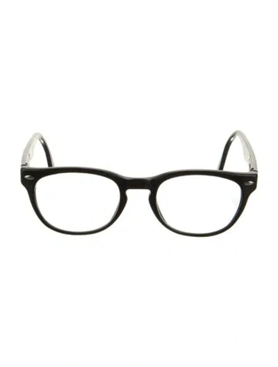Pre-owned Ray Ban Round Eyeglasses In Black