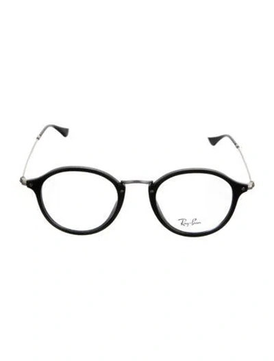 Pre-owned Ray Ban Round Eyeglasses In Black