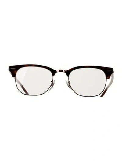 Pre-owned Ray Ban Round Eyeglasses In Brown