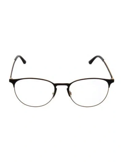 Pre-owned Ray Ban Round Eyeglasses In Gold