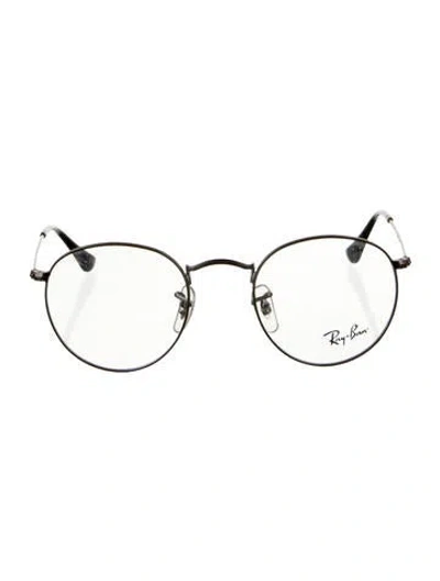 Pre-owned Ray Ban Round Eyeglasses In Silver
