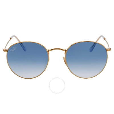 Ray Ban Round Flat Lenses Light Blue Gradient Unisex Sunglasses Rb3447n 001/3f 53