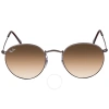 RAY BAN RAY BAN ROUND FLAT LENSES LIGHT BROWN GRADIENT ROUND UNISEX SUNGLASSES RB3447N 004/51 50