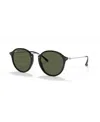 Ray Ban Round Fleck Unisex Sunglasses, Rb2447 In Black,green