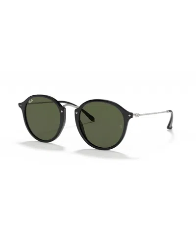 Ray Ban Round Fleck Unisex Sunglasses, Rb2447 In Black,green