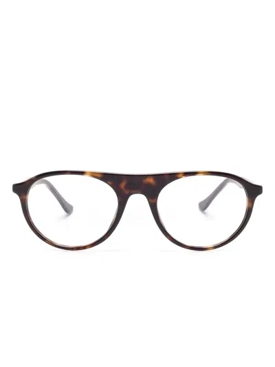 Ray Ban Round-frame Glasses In Brown
