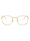 Ray Ban Round-frame Glasses In Gold