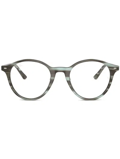 Ray Ban Round-frame Glasses In Green