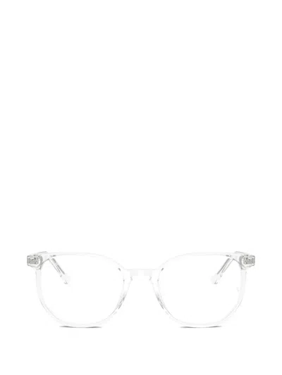 Ray Ban Round-frame Glasses In Metallic
