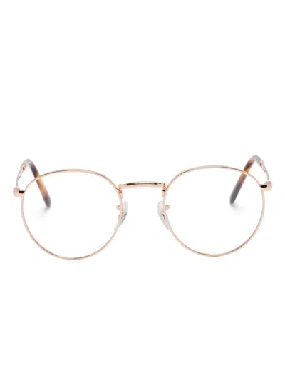 Ray Ban Round-frame Glasses In Pink