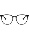 Ray Ban Round-frame Glasses In Schwarz