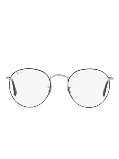 Ray Ban Round-frame Glasses In Silver