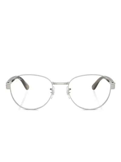 Ray Ban Round-frame Glasses In Metallic