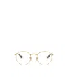 Ray Ban Round-frame Metal Glasses In Gold