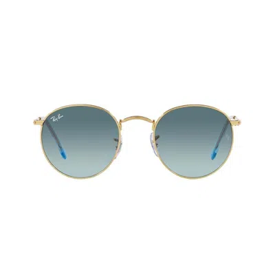 Ray Ban Round Frame Sunglasses In 001/3m