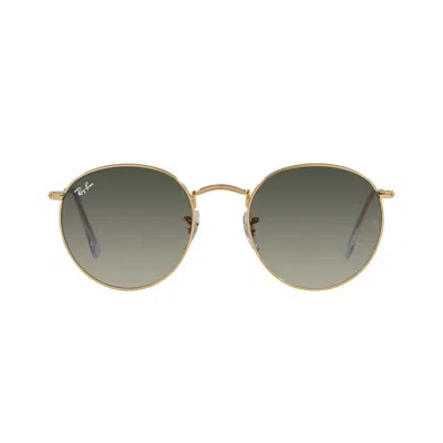 Ray Ban Round Frame Sunglasses In 001/71
