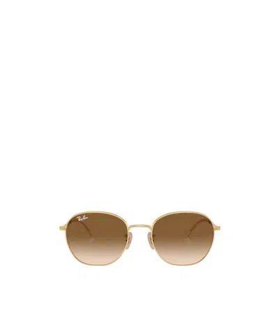Ray Ban Ray-ban Round-frame Sunglasses In Brown