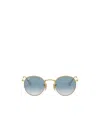 Ray Ban Ray-ban Round Frame Sunglasses In Blue