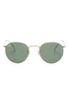 Ray Ban Round-frame Sunglasses In Gold