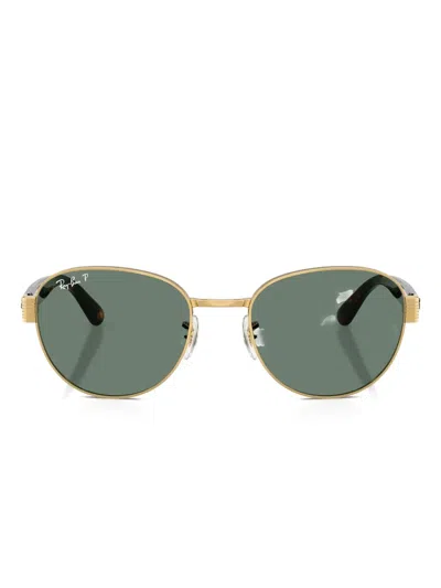 Ray Ban Round-frame Sunglasses In Gold