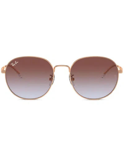 Ray Ban Round-frame Sunglasses In Metallic