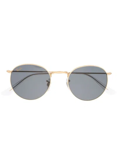 Ray Ban Round-frame Sunglasses In Gold