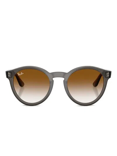 Ray Ban Round-frame Sunglasses In Gray