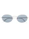 Ray Ban Round-frame Tinted Sunglasses In Silber