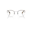 Ray Ban Round Gaze Eyeglasses Silver Frame Clear Lenses Polarized 51-22 In Silver