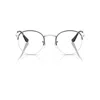 Ray Ban Round Gaze Eyeglasses Silver Frame Clear Lenses Polarized 53-22 In Silver