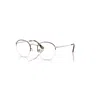 Ray Ban Round Gaze  Silber Fassung Klar Glas Polarisiert 53-22 In Silber