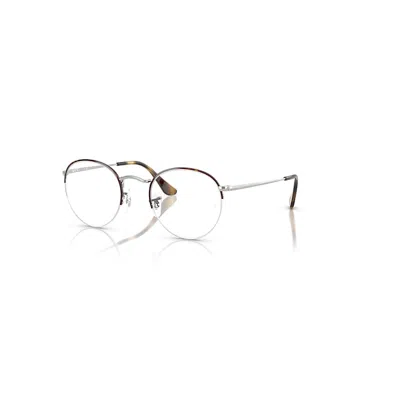 Ray Ban Round Gaze  Silber Fassung Klar Glas Polarisiert 53-22