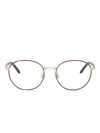Ray Ban Round Glasses In Gold