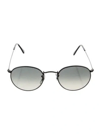 Pre-owned Ray Ban Round Gradient Sunglasses In Black