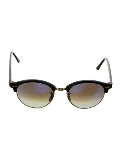 Pre-owned Ray Ban Round Gradient Sunglasses In Black