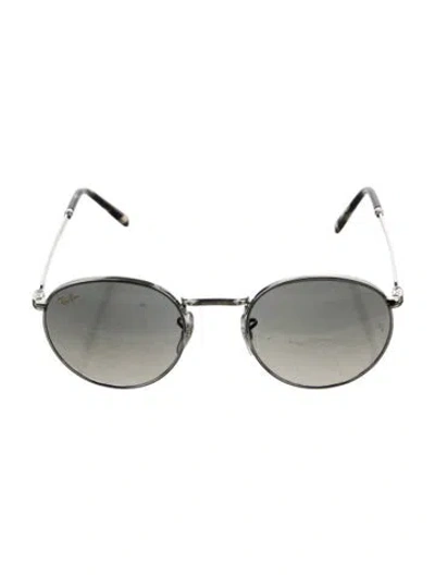 Pre-owned Ray Ban Round Gradient Sunglasses In Black