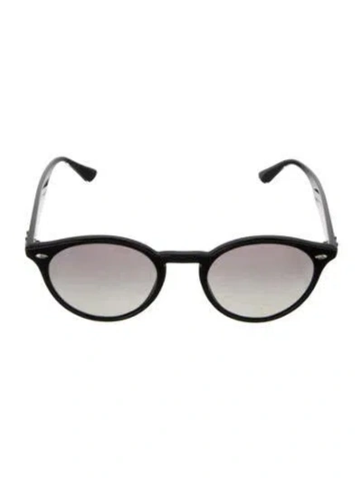 Pre-owned Ray Ban Round Gradient Sunglasses In Black