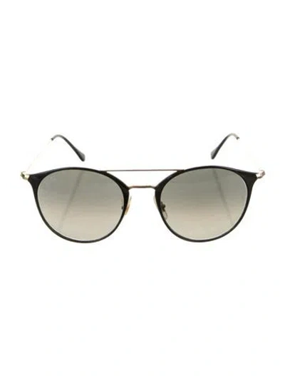 Pre-owned Ray Ban Round Gradient Sunglasses In Black