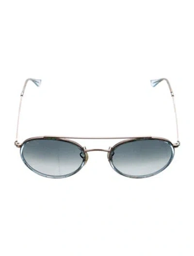 Pre-owned Ray Ban Round Gradient Sunglasses In Gold