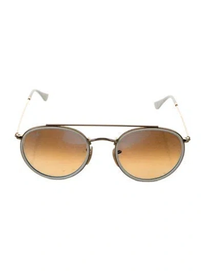 Pre-owned Ray Ban Round Gradient Sunglasses In Multi