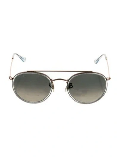 Pre-owned Ray Ban Round Gradient Sunglasses In Multi
