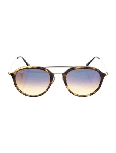 Pre-owned Ray Ban Round Gradient Sunglasses In Multi