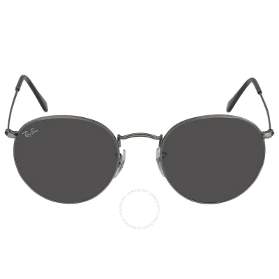 Ray Ban Round Metal Antiqued Dark Grey Unisex Sunglasses Rb3447 9229b1 53 In Dark / Grey / Gun Metal / Gunmetal